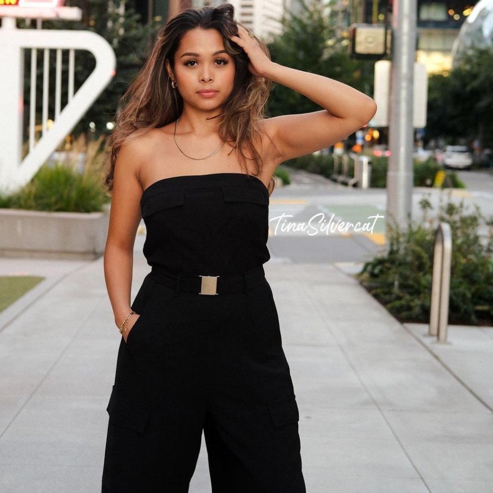BLOGGER'S FAVE! Zara Strapless Belted Cargo Jumpsuit NWT - Picture 2 of 10